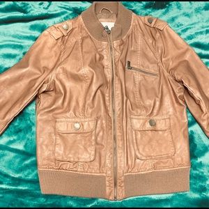 Faux Leather Bomber Jacket 🧥